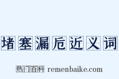 堵塞漏卮近义词是什么意思的图片